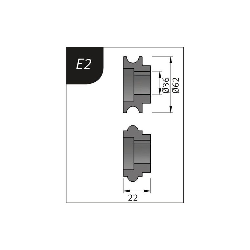 Set de role de indoire tip E2, Ø 62 x 26 x 22 mm METALLKRAFT Germania - 15