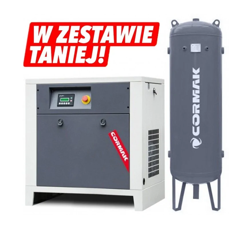 Set compresor LUFT 700 - 5,5kW - 650L/min.+ Cilindru vertical 300 L CORMAK - 1