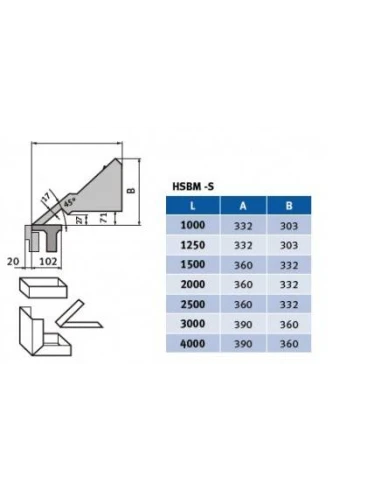 Abkant manual HSBM 1520-20 S, indoire precisa otel