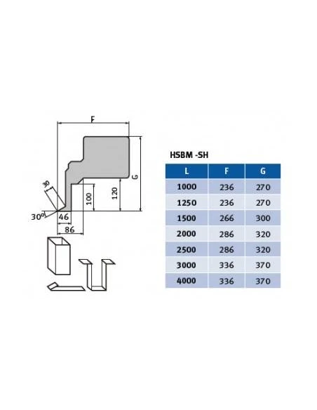 Abkant manual Metallkraft HSBM 1520-25 SH, precizie indoire