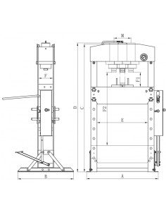 Presa hidraulica de atelier Unicraft WPP 20 E, robusta 2