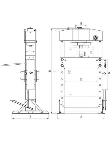 Presa hidraulica de atelier Unicraft WPP 20 E, robusta