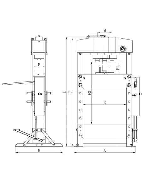 Presa hidraulica de atelier Unicraft WPP 20 E, robusta