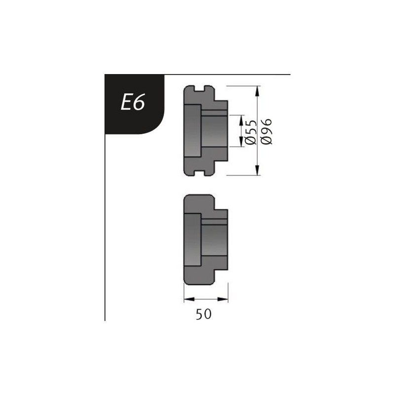 Biegerollensatz Typ E6, Ø 96 x 55 x 50 mm0