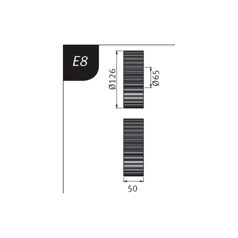 Set de role de indoire tip E8, Ø 126 x 65 x 50 mm METALLKRAFT Germania - 1