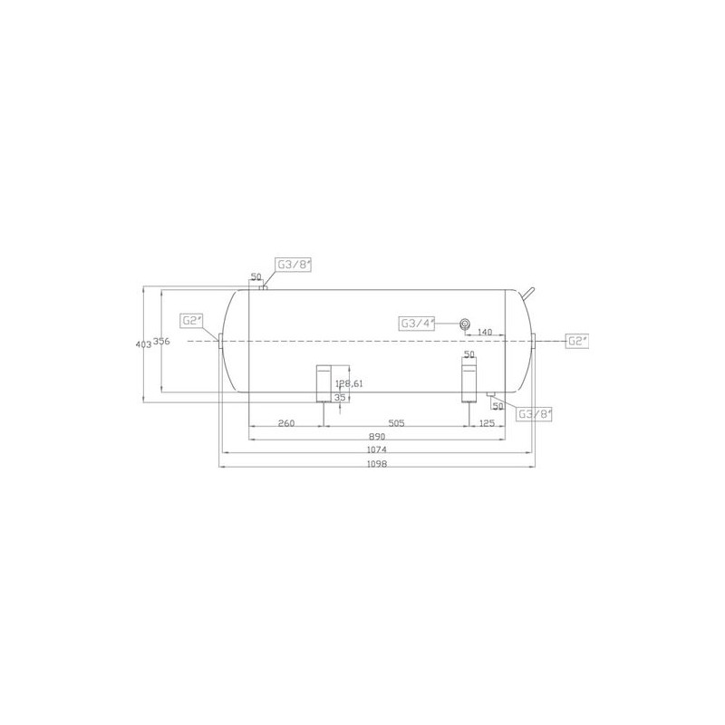 Recipient aer comprimat 100/15 H, galvanizat, durabilitate superioara