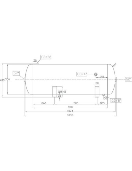 Recipient aer comprimat 100/15 H, galvanizat, durabilitate superioara