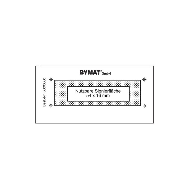 Sablon pe termen lung 1/2 DIN A8, suprafata utila 54 x 16 mm, cadru din plastic SCHWEISSKRAFT - 1