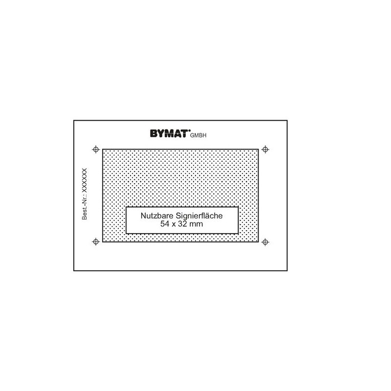 Sablon pe termen lung DIN A8, suprafata utila 54 x 32 mm, cadru de plastic SCHWEISSKRAFT - 1