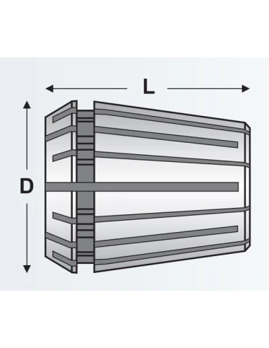 Bucsa elastica Canela ER 25 pentru precizie metal