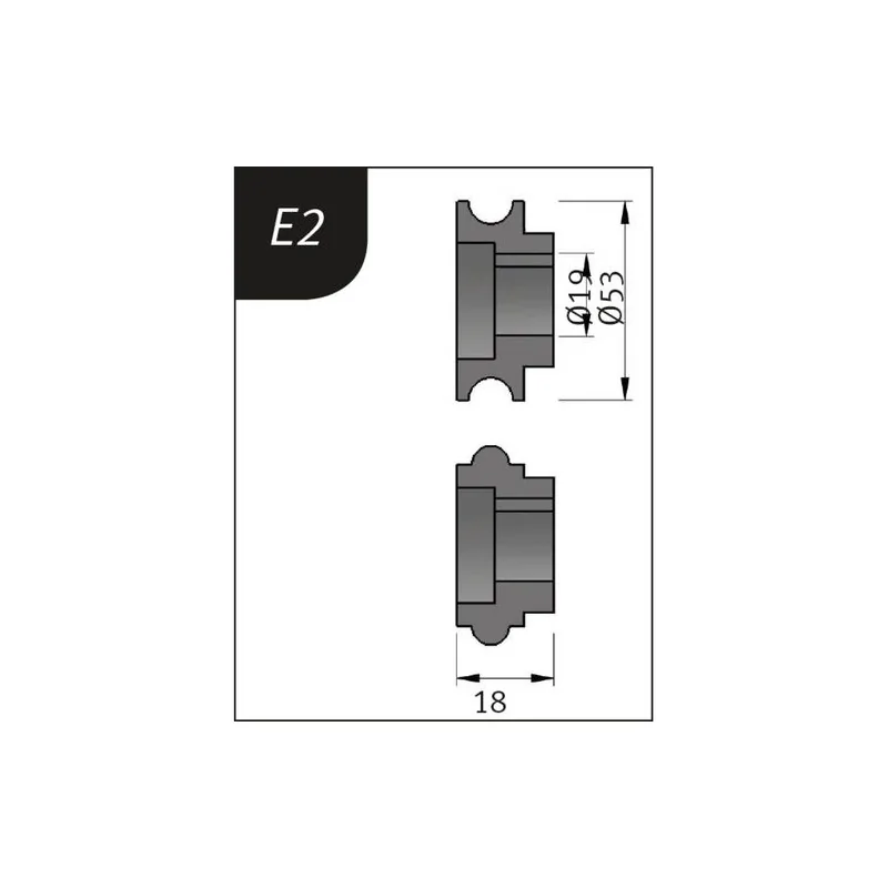 Set de role de indoire tip E2, Ø 53 x 19 x 18 mm METALLKRAFT Germania - 1