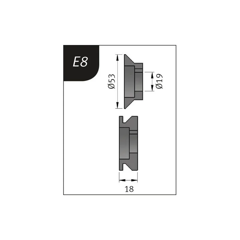 Set de role de indoire Tip E8, Ø 53 x 19 x 18 mm METALLKRAFT Germania - 1