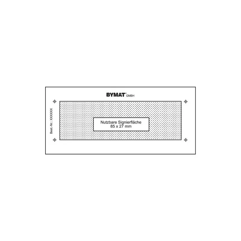 Sablon de lunga durata 1/2 DIN A7, suprafata utila 85 x 27 mm, cadru de plastic SCHWEISSKRAFT - 1