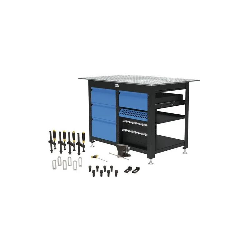 Banca de lucru Siegmund Workstation pachet de baza inclusiv 4 sertare inclusiv set de scule B SCHWEISSKRAFT - 1