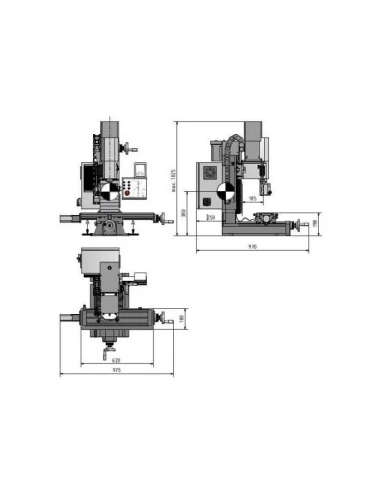 Masina de frezat Optimum MH 25 V, afisaj digital integrat