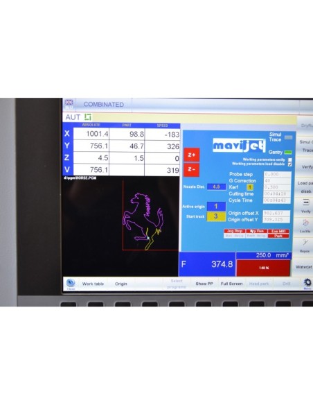 Masina de taiat cu apa waterjet CNC MJT-W3 ECO 1000 x 1000 mm CORMAK - 3