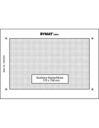 Langzeitschablone 1/2 DIN A4, Nutzfläche 257 x 85 mm, Kunststoffrahmen0