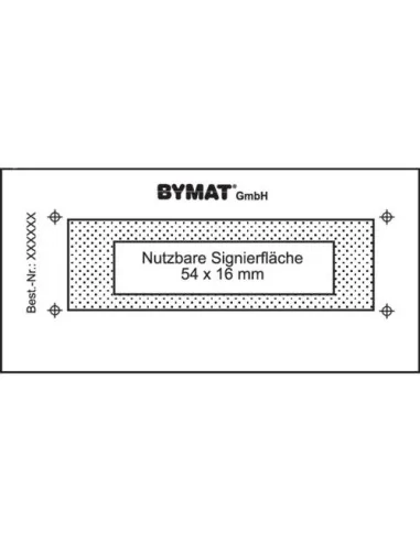 Langzeitschablone 1/2 DIN A8, Nutzfläche 54 x 16 mm, Kunststoffrahmen0