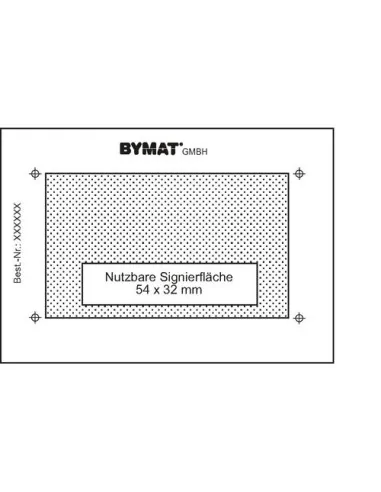 Langzeitschablone DIN A8, Nutzfläche 54 x 32 mm, ungerahmt0