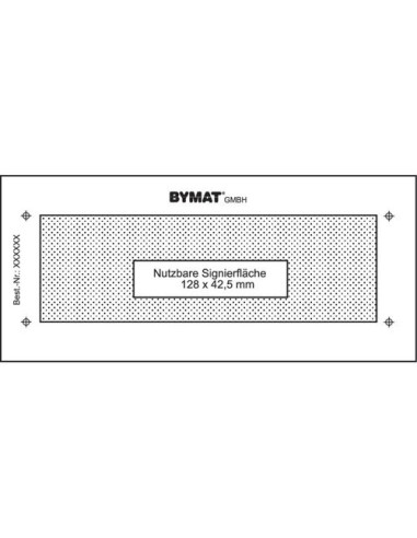 Langzeitschablone 1/2 DIN A6, Nutzfläche 128 x 42,5 mm, Kunststoffrahmen0