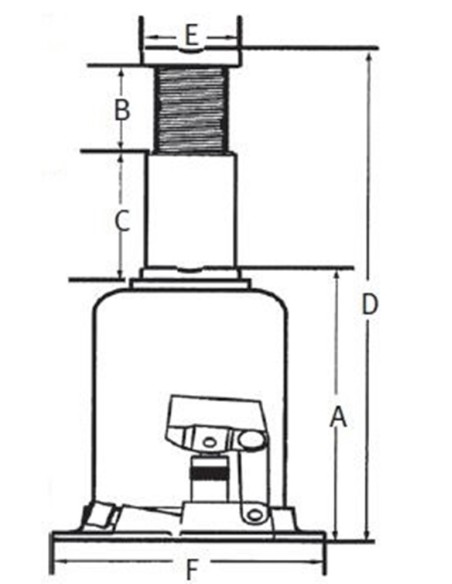 Cric hidraulic Unicraft 20t, constructie robusta