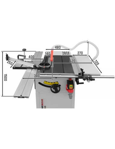 Ferastrau de masa TS250 pentru taiere precisa