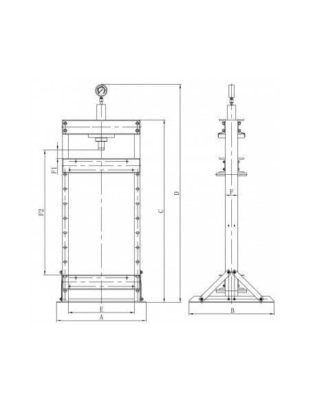 Presa hidraulica de atelier 20 tone cu operare manuala Cormak CORMAK - 1