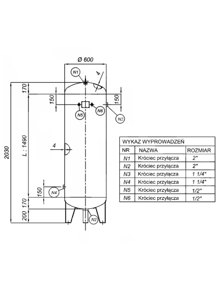 Rezervor de presiune 11 BAR 500 L