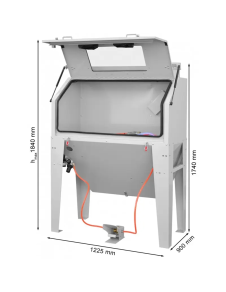 Masina de sablat cabina 420 L - deschidere superioara KDP420