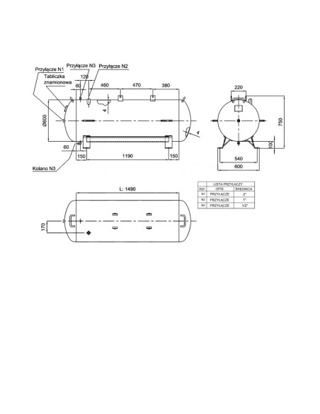 Rezervor de presiune 11 bar 500 L