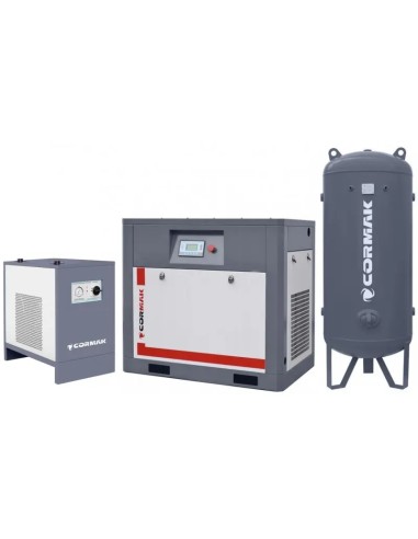 Set compresor THEOR 20 cu invertor - 15kW - 2000 L min.   dezumidificator IZBERG N20S   cilindru vertical de 1000L