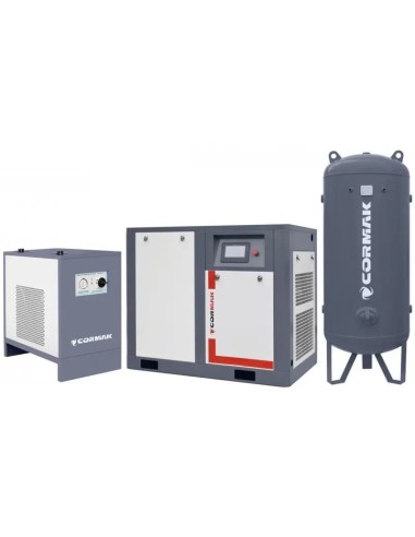 Set de compresoare THEOR 50 cu invertor - 37kW - 7000 L min.   dezumidificator IZBERG N50S   cilindru vertical de 1000L