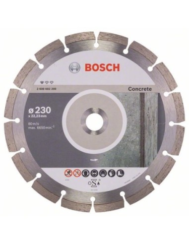 Disc diamantat Bosch 230mm pentru beton, taiere precisa