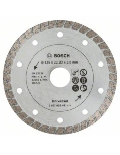 Disc diamantat Bosch Turbo 125mm pentru taiere rapida