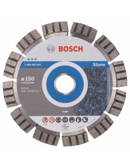 Disc diamantat Bosch 150mm pentru piatra, precizie