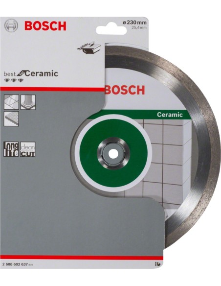 Disc diamantat Bosch 230x25.40mm pentru tăiere ceramică