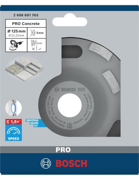 Disc diamantat Bosch 125mm, ideal beton