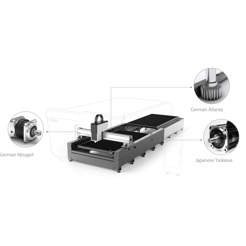 Masina cu laser FIBER pentru debitare profile si tevi 3015P - 3000W CORMAK - 5