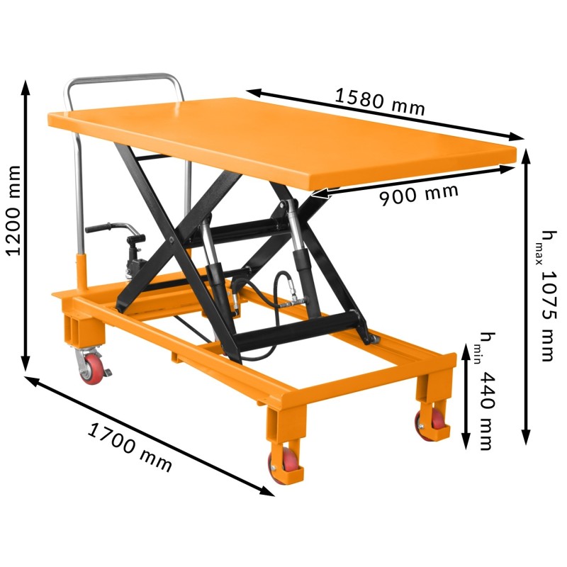 Masa cu lift hidraulic Cormak TA310, pentru sarcini grele