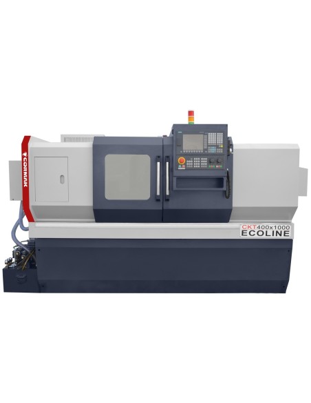 Strung CORMAK CNC CKT cu batiu orizontal 400x1000, magazie cu 8 scule, hidraulic si divizor CORMAK - 8