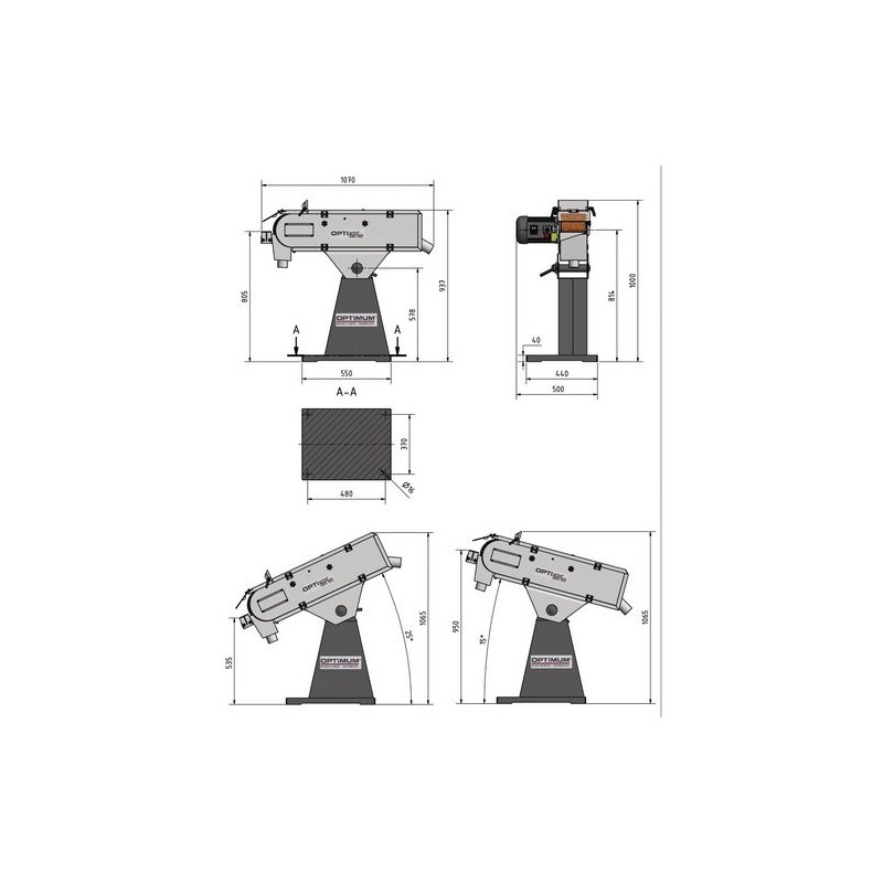 Masina slefuit banda Optimum GBS 150 pentru finisaje precise