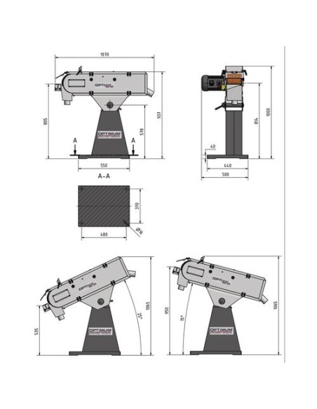 Masina slefuit banda Optimum GBS 150 pentru finisaje precise