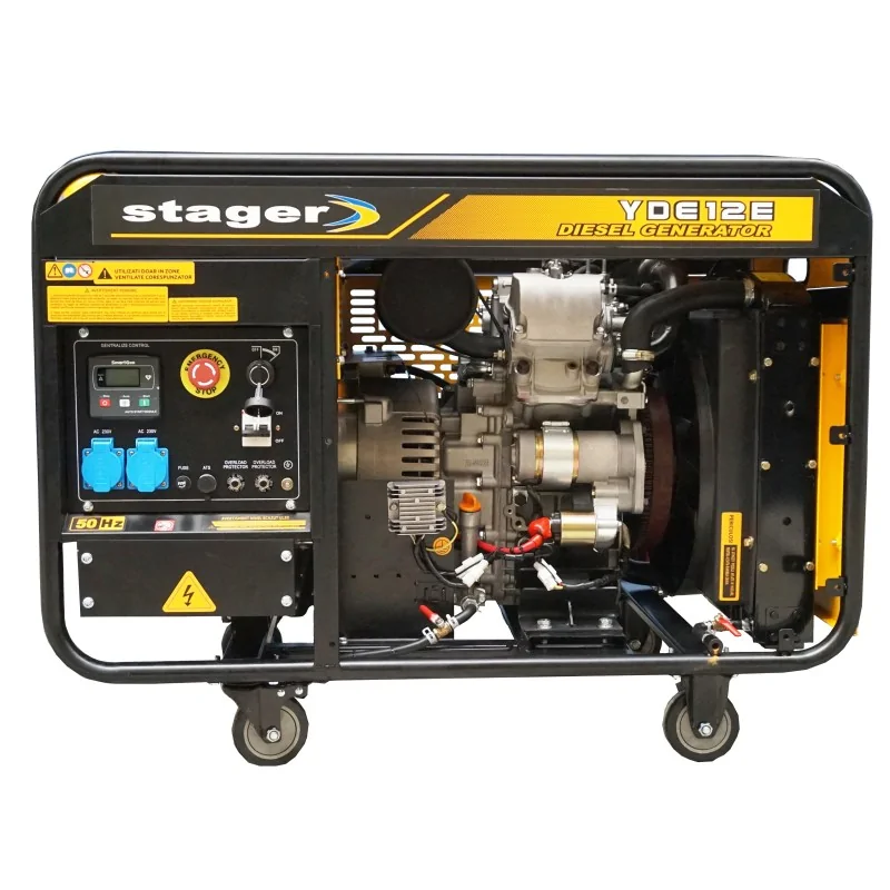 Stager YDE12E Generator open frame 10kVA, monofazat, diesel, pornire la cheie STAGER - 1