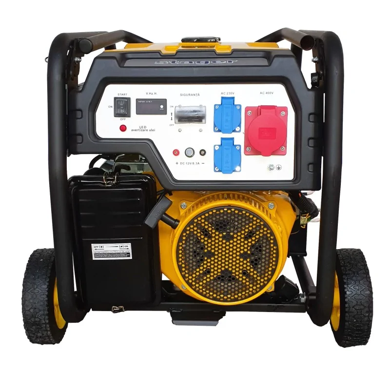 Stager FD 7500E3 generator open-frame, 6kW, trifazat, benzina, pornire electrica STAGER - 1