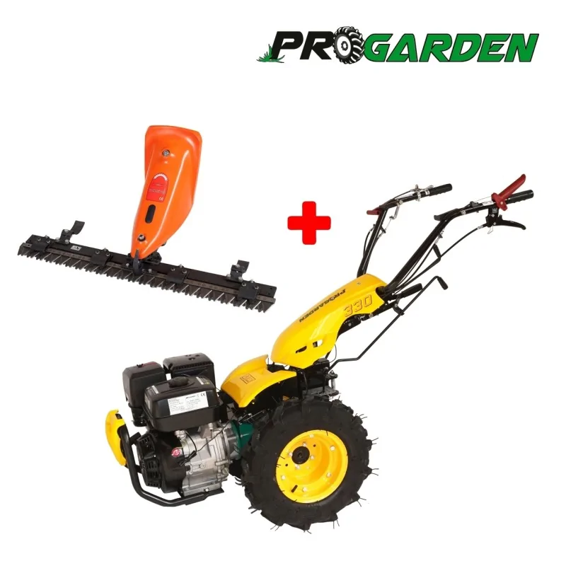 ProGARDEN Pachet Campo U14 motocultor multifunctional, 14CP, benzina, 3+2 viteze, bara cosire 1200mm (BT330/G190) PROGARDEN - 1