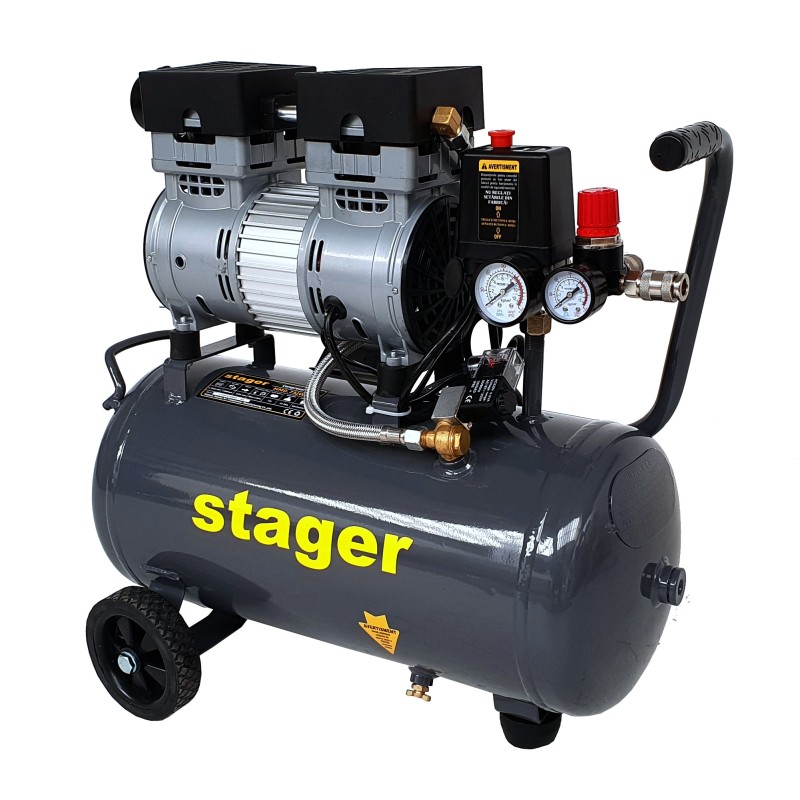 Compresor aer Stager 24L, silentios si eficient