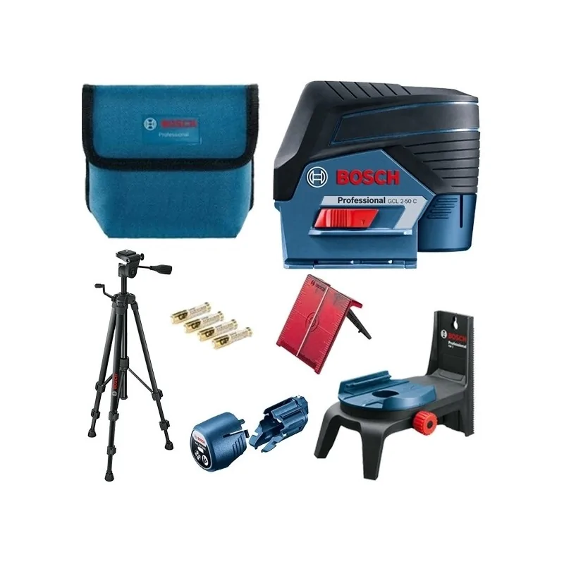 Bosch GCL 2-50 C + RM 2 + BT 150 Set nivela laser cu linii, 20m, receptor 50m, precizie 0.3mm/m BOSCH - 1