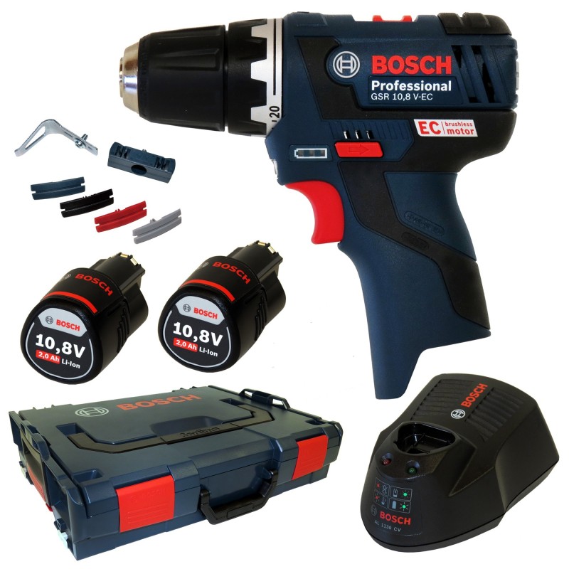 Bosch GSR 12V-20 Masina de insurubat cu acumulator + 2 x Incarcator 2.0Ah + L-Boxx BOSCH - 1