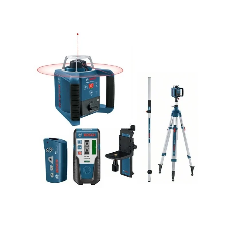 Bosch GRL 300 HV + BT300 + GR240 Set nivela laser rotativa, 60m, receptor 300m, precizie 0.1 mm/m BOSCH - 1