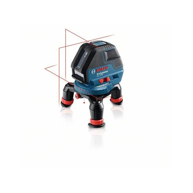 Bosch GLL 3-50+BM1+LR2 nivela laser cu linii, 10m, receptor 50m, precizie 0.3 mm/m + 1 baterie 9V (6LR61) + L-Boxx BOSCH - 1